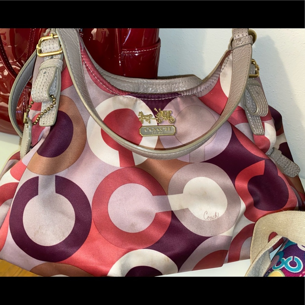 Multi colored Coach handbag